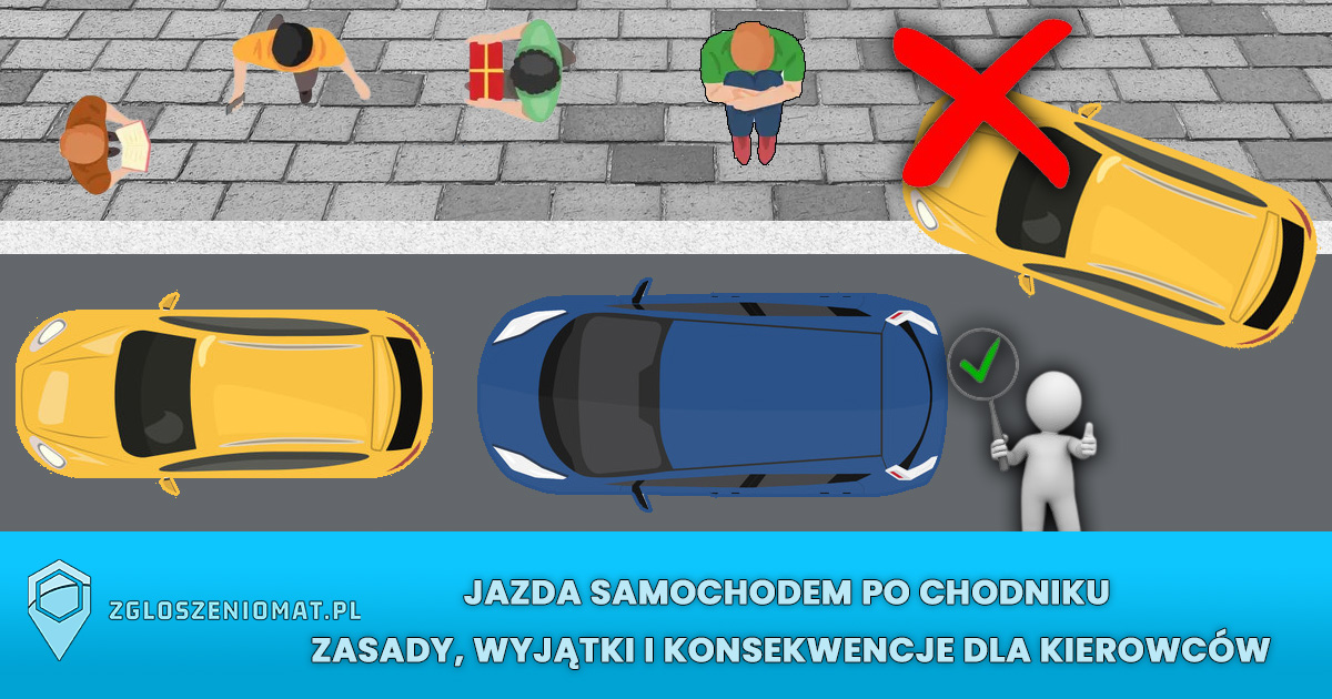 Jazda po chodniku – kiedy jest dozwolona? Przepisy, wyjątki i surowe kary dla kierowców