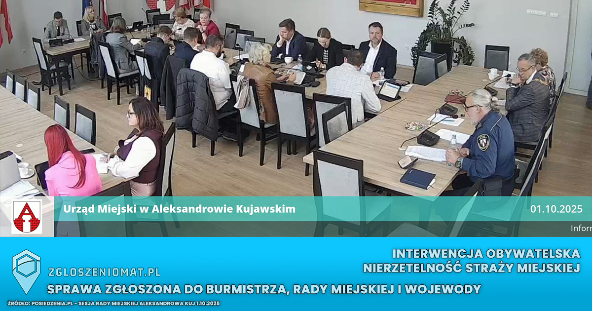 Nierzetelność Straży Miejskiej w Aleksandrowie Kujawskim
