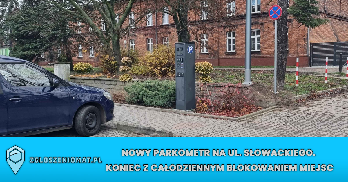 Parkometr na ul. Słowackiego w Aleksandrowie Kujawskim – koniec z blokowaniem miejsc postojowych